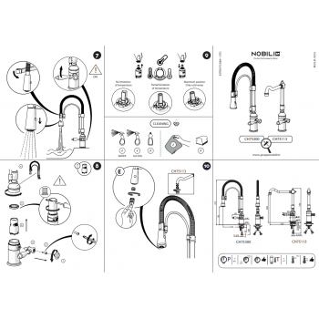 Nobili miscelatore lavello cucina Charlie CH75113CR