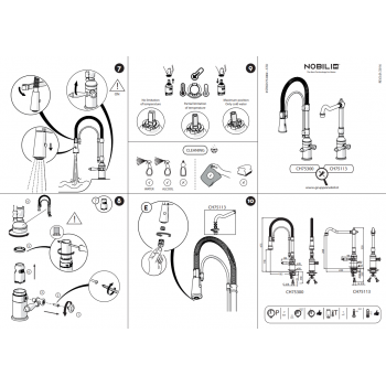 Nobili miscelatore lavello cucina Charlie CH75300CR