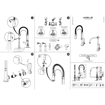 Nobili miscelatore lavello cucina Charlie CH75500CR