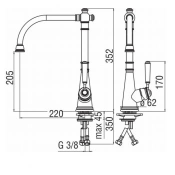 Nobili mischer Spüle Küche Charlie CH75113CR