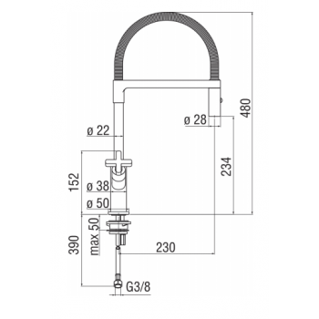 Nobili Wasserhahn Spüle Küche Lira LR116217CR