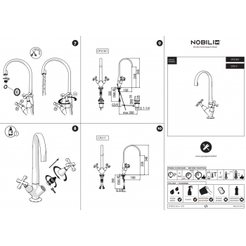 Nobili Wasserhahn Spüle Küche Lira LR116217CR