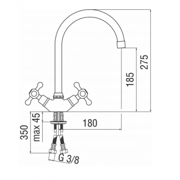 Nobili Rubinetto monoforo lavello cucina Grazia GRC5117CR