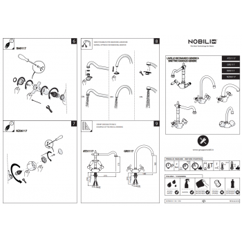 Nobili Wasserhahn Spüle Küche Lira LR116217CR