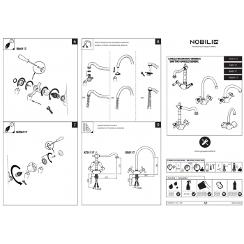 Nobili Wasserhahn Spüle Küche Ritz RI49117CR