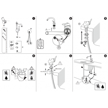 Nobili miscelatore lavello cucina Antica AT18513CR