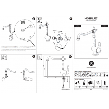 Nobili mischer Spüle Küche Antica AT18113CR