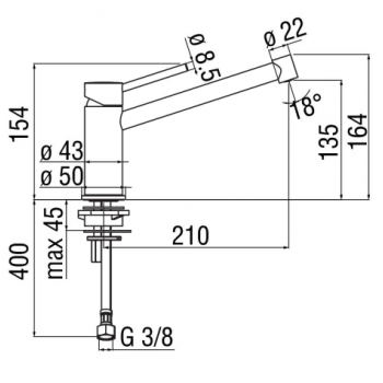 Nobili miscelatore lavello cucina Snow SN00113/25CR