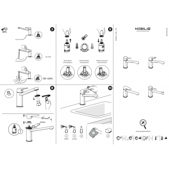 Nobili miscelatore lavello cucina Snow SN00113/25CR