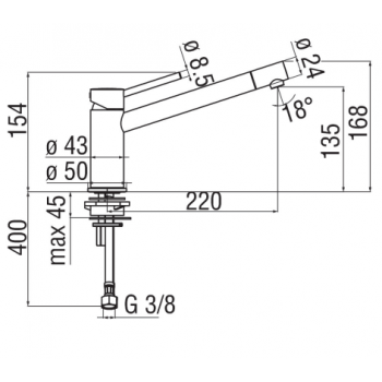 Nobili mischer Spüle Küche Snow SN00113/25CR