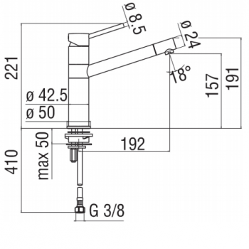 Nobili mischer Spüle Küche Snow SN00113/25CR