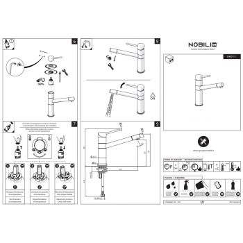 Nobili mischer Spüle Küche Snow SN00113/25CR
