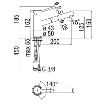 Nobili mischer Spüle Küche Snow SN00113/25CR