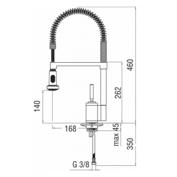 Nobili miscelatore lavello cucina con doccia a due getti Billy OZ45300/3CR
