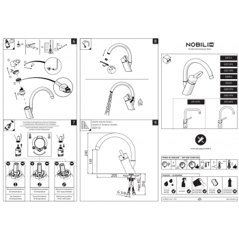 Nobili mischer Spüle Küche Billy OZ45300/3CR