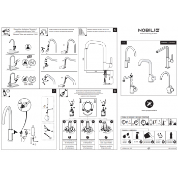 Nobili miscelatore lavello cucina Oz OZ124/T2CR