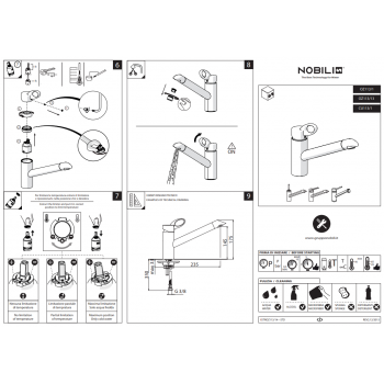 Nobili miscelatore lavello cucina Oz T2 OZ113/1T2CR