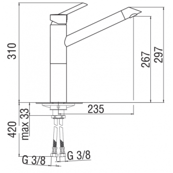 Nobili mischer Spüle Küche Oz T2 OZ113/1T2CR
