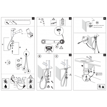 Nobili miscelatore lavello cucina con doccia estraibile Oz T2 OZ117/8T2CR