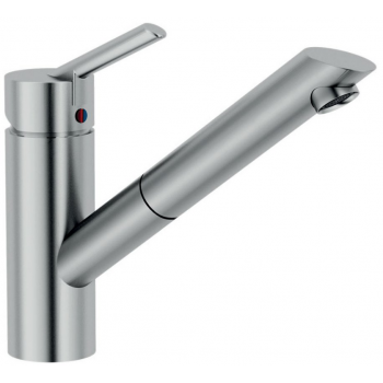 Nobili miscelatore lavello cucina con doccia estraibile Oz T2 OZ117/8IP Acciaio Inox