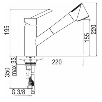 Nobili mischer Spüle Küche Herausziehbare Handbrause Oz T2 OZ117/8T2CR