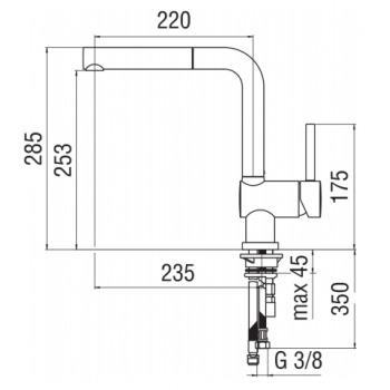 Nobili miscelatore lavello cucina con doccia estraibile Oz T5 OZ917/9T5CR