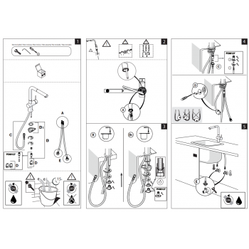 Nobili miscelatore lavello cucina con doccia estraibile Oz T5 OZ917/9T5CR