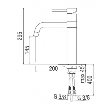 Nobili miscelatore monoforo lavello cucina Oz T5 OZ713/T5CR