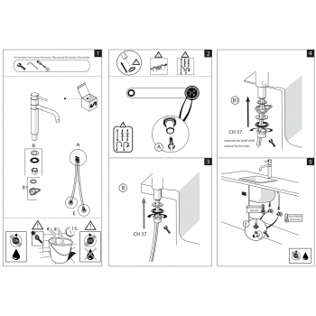 Nobili mischer Spüle Küche Heurausziehbare Handbrause Oz T5 OZ917/9T5CR