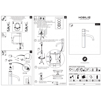 Nobili mischer Spüle Küche Heurausziehbare Handbrause Oz T5 OZ917/9T5CR