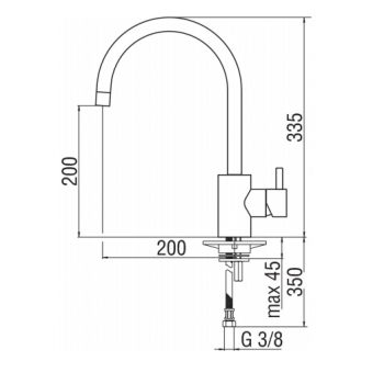 Nobili miscelatore lavello cucina Oz T7 OZ133/T7IP Inox