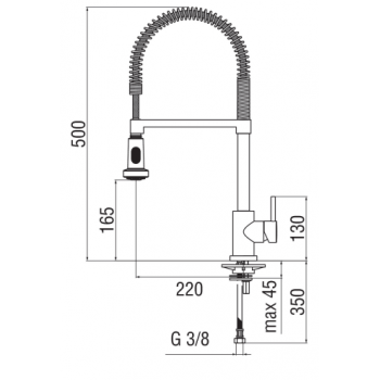Nobili miscelatore lavello cucina Oz T7 OZ300/3T7CR
