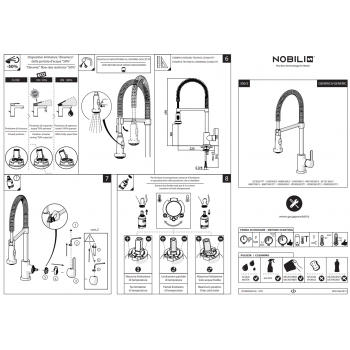 Nobili mischer Spüle Küche Herausziehbare Handbrause Oz T7 OZ137/1T7CR