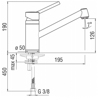 Nobili miscelatore lavello cucina Oz T8 CU113/1T8CR