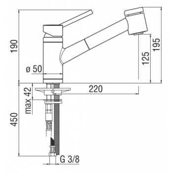 Nobili mischer Spüle Küche Oz T8 CU113/1T8CR