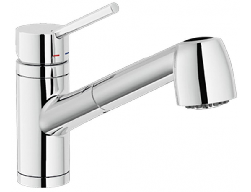 Nobili miscelatore lavello cucina con doccia estraibile Oz T8 CU117/3T8CR