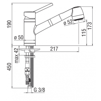 Nobili mischer Spüle Küche Oz T8 CU113/1T8CR