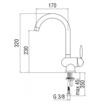 Nobili miscelatore lavello cucina Ovetto NU12513CR
