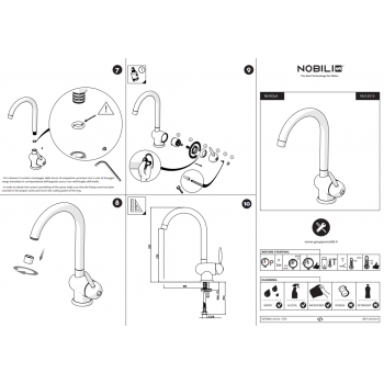 Nobili miscelatore lavello cucina Ovetto NU12513CR