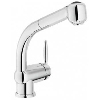 Nobili miscelatore lavello cucina con doccia estraibile Ovetto NU12513/8CR