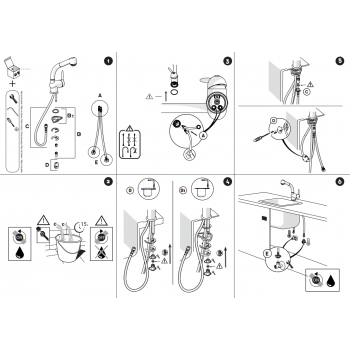 Nobili miscelatore lavello cucina con doccia estraibile Ovetto NU12513/8CR