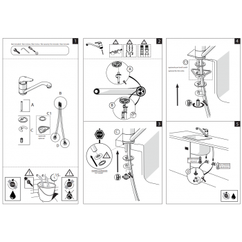 Nobili mischer Spüle Küche Heuausziehbare Handbrause Oz T8 CU117/2T8CR