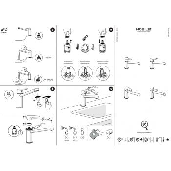 Nobili mischer Spüle Küche Blues BS101113/60CR