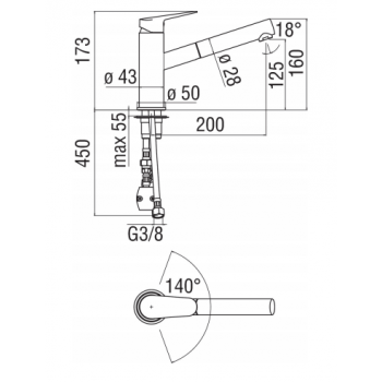 Nobili mischer Spüle Küche Blues BS101113/25CR
