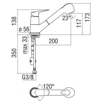 Nobili mischer Spüle Küche Herausziehbare Handbrause Blues BS101117CR