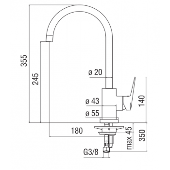 Nobili mischer Spüle Küche Herausziehbare Handbrause Blues BS101117CR