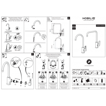 Nobili mischer Spüle Küche Herausziehbare Handbrause Blues BS101117CR