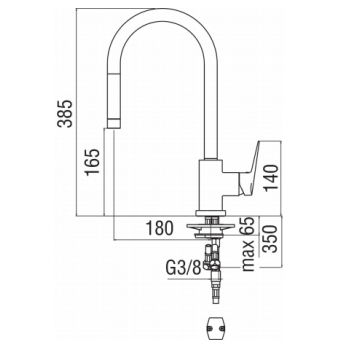 Nobili miscelatore lavello cucina con doccia estraibile Blues BS101137/1CR