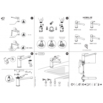 Nobili miscelatore lavello cucina New Road RD00113/25CR
