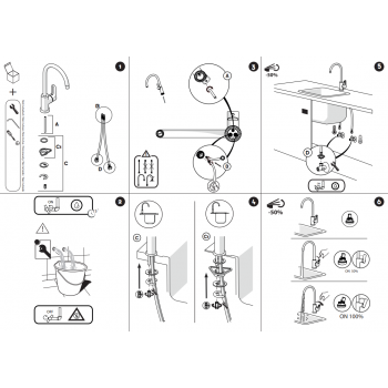 Nobili miscelatore lavello cucina con bocca girevole New Road RD00133CR